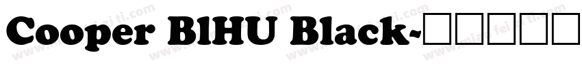 Cooper BlHU Black字体转换